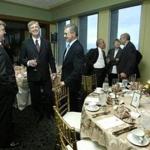 Emmett Hayes, former UMass president Jack Wilson, and former governor Paul Cellucci attended a party in 2005 at the University of Massachusetts Club. The club will move to 1 Beacon St. this year and operate under new management.